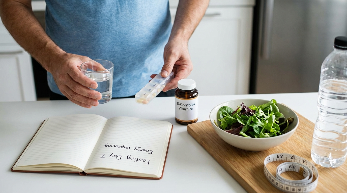 B12 deficiency recovery with fasting for weight loss and B complex vitamins